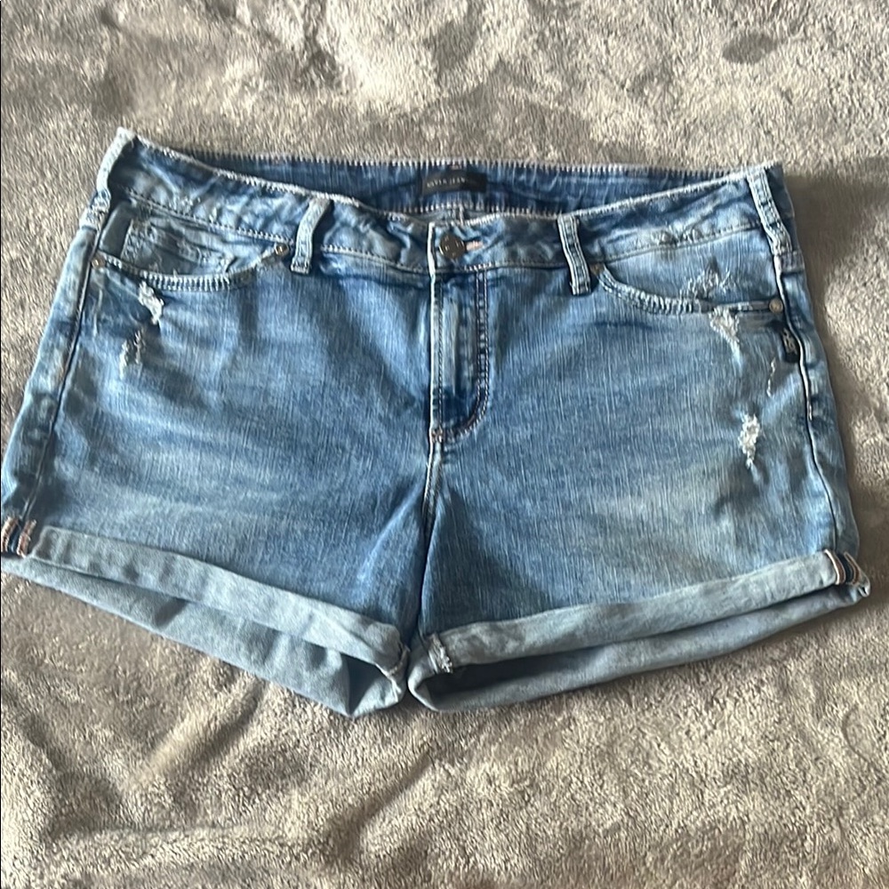 Women's Blue Denim Shorts